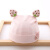 李晨曦（Lichenxi）婴儿帽子春秋纯棉初生0-3-6个月婴幼儿胎帽新生儿男女宝宝套头帽 粉色 彩草莓胎帽 头围38-44cm  参考0-6个月