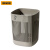 斯威诺 N-3996 格栅镂空垃圾桶 卫生间塑料方形无盖纸篓 灰色