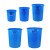 加厚周转箱物流筐仓库胶箱养龟箱可配盖储物收纳盒大号长方形塑料框 蓝色380L桶装水约420斤（无盖）
