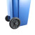上陶鲸 垃圾桶大号 加厚户外环卫分类塑料带翻盖垃圾桶 240L蓝色（有轮）