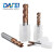 DAFEI65度钨钢圆鼻铣刀4刃金色涂层合金牛鼻刀CNC刀具四刃铣刀立铣刀4R0.5*4D*100L