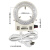 体视显微镜LED光源WR63HW环形灯CCD工业相机补光灯微镶机辅助灯圈 白光(白色外壳)升级款 6-10w