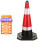 橡胶雪糕筒路障警示红白反光路锥形桶隔离墩道路施工高速路安全分 带环高60cm22斤