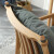 苏兰之家 餐椅 实木家用靠背扶手椅北欧简约橡木书椅子 胡桃色 经典灰（绒布）