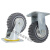 奔新农风火轮聚氨酯脚轮 耐磨轻音重型工业轮子 5寸(2转向+2定向) 灰色