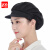 者也（ZYE）防尘帽车间纺织工厂透气包头工作帽可定制Logo 帽檐款网透式 黑色