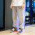 阿迪达斯 （adidas）男裤夏季新款薄款透气运动裤休闲裤长裤 IC7840灰色  L