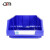 欧曼 塑料零件盒加厚组合零件盒斜口仓库螺丝收纳盒塑料零件盒物料盒450*300*170蓝色