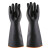 手套黑色加长加厚工业橡胶耐磨劳保胶皮手套防水化学 黑色常规32cm款不耐酸碱 L