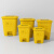 垃圾桶医疗黄色灰色诊所医院室内脚踏带盖子无接触废弃物分类箱 60L灰色（1只装）