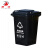 田铎 户外垃圾桶 50L加厚军绿色无轮（厨余垃圾）大号塑料商用环卫垃圾桶带盖分类工业小区物业垃圾桶