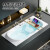 箭牌（ARROW）浴缸嵌入式亚克力家用成人泡澡浴池酒店民宿方形一体式浴缸单人用 1.4米五金缸 (含下水银色龙头)
