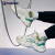 FILA FUSION斐乐潮牌CONCH DX女鞋潮流运动鞋春季新款跑步鞋 微白/翠绿色-WV 37.5
