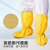 防化鞋套防耐酸碱化学品 防滑防水PVC靴套危化品车间液体防护 黄色（10双） 均码