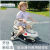 MDUG电动扭扭车大人可坐充电儿童万向轮1-3-8岁防侧翻儿童平衡车玩具 白橙+音乐灯光普 通款