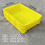 适用于新料加厚型长方形塑料周转箱小号物流运输筐五金工具收纳盒 460箱黄色外径465x305x115mm