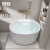 果敢 小户型亚克力浴缸迷你日式深泡家用网红独立式洗澡泡澡可移动055 白色独立缸（不含龙头） 0.9米