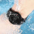 上海品牌手表男士黑科技男款概念防水无指针个性创意简约男表学生腕表 黑钢带白面
