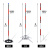 者也 电力围网支架伞施工现场安全警示带支柱隔离栏事故现场隔离警示带围网支架 伞式支架（ABS塑料配件）