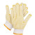 海斯迪克 HKW-80 点塑点胶手套 棉纱棉线防滑劳保手套 600克白纱单面黄色点胶12双装