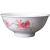 国瓷红官窑 餐具DIY配套面碗 醴陵釉下五彩陶瓷菜碗 高档手绘瓷器深碗 中式家用汤碗 气泡袋包装 红梅报喜6英寸面碗