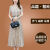 HKAZ重磅真丝裙子女短袖夏新款波点印花修身显瘦桑蚕丝中年连衣裙 (米白色)原版 4XL