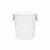 盛富永 塑料水桶 加厚储水圆桶 圆形大容量水桶发酵桶 白色有盖款 200L（5个）