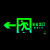 谋福9662新国标带插头款消防指示灯 LED安全出口疏散标志灯（单面左方向 带插头） 