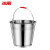冰禹 BYlj-119 不锈钢提水桶 加厚手提清洁洗车桶 带磁 26cm