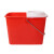 益美得 WYQ0865 拖把桶塑料拖地桶挤水框长方形尘推拖把拖布桶 红色
