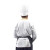 男女厨师服 长袖酒店食堂厨房 蛋糕店 烘焙师西点 工作服装上衣 白色 L-170