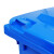 兰诗（LAUTEE）240D-4 大号户外垃圾桶 物业环卫商用带盖可挂车分类垃圾桶 可定制 240L蓝色可回收物