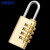 海斯迪克 HK-5158 黄铜挂锁 密码锁 行李箱防盗锁 4轮密码(大号)