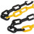 聚远 JUYUAN 塑料黑黄链条反光警示柱隔离链安全防护链  3米x10条（30米）