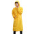 劳保佳 雨衣 防暴雨成人雨衣 时尚徒步长款加大防水风衣 轻薄全身雨披 黄色 L码