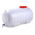 尚留鑫 卧式塑料水塔储水桶450L白色圆形蓄水箱大号带盖水罐