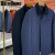 百丽驼美士（BALITOMMS）男春秋新款羊毛领子翻领服外套中年时尚商务衣保暖外套 黑色 175/92A