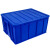 冰禹 BY-7088 大号物流周转箱 塑料长方形储物料整理胶框 超大型箱 M15蓝520*370*290