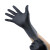 爱马斯 GPNBC 一次性丁腈手套标准型无粉麻面左右手通用黑色S码 100只装