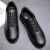 卡帝乐鳄鱼（CARTELO）韩版潮流男鞋透气舒适休闲鞋低帮系带耐磨板鞋男9147 黑色 41