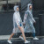 谋福（CNMF）170 EVA包边透明雨衣女时尚牌雨衣成人徒步旅行雨披 透明雨衣时尚雨衣 （黑色包边）