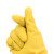 盛港（SHENGGANG）加厚牛筋清洁手套 防滑耐磨乳胶橡胶手套32cm黄色乳胶 （1双） 白 均码 1 