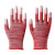PU浸塑胶涂指尼龙手套劳保工作耐磨劳动干活薄款胶皮手套 红色涂指手套(36双) S