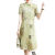 百丽驼美士（BALITOMMS）轻奢母亲节衣服妈妈夏装中国风连衣裙新款改良旗袍短袖 绿色 XL (建议80-100斤)