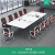 穆运 会议桌长方形圆角会议室洽谈桌白色简约现代多人位办公桌 不含椅1.6*0.8M（送货上门） 不含椅5.5*1.5M
