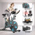 凯壮动感单车智能家用器材锻炼运动磁控轻音小型室内健身车的 黑豪华轮全包+心率电子表