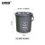 安赛瑞 塑料水桶 带盖手提厨余桶 20L 厨余垃圾分类餐厨圆桶 灰色 710052