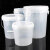透明刻度桶计量桶大小水桶带盖密封PP材质包装塑料桶透明刻度桶2 自带刻度桶10L