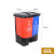 卫洋 WY-0214 垃圾分类干湿分离垃圾桶双桶脚踏式加厚厨房大小号商用垃圾箱 60L 红蓝