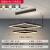客厅吊灯极简灯具现代简约大气餐厅全屋套餐网红客厅灯 航空铝材40+60cm-三色变光